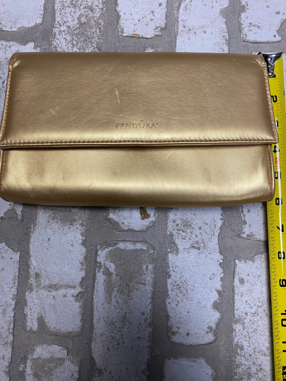 Pandora Metallic Gold Clutch Wristlet